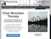 Tablet Screenshot of clearmountaintherapy.com